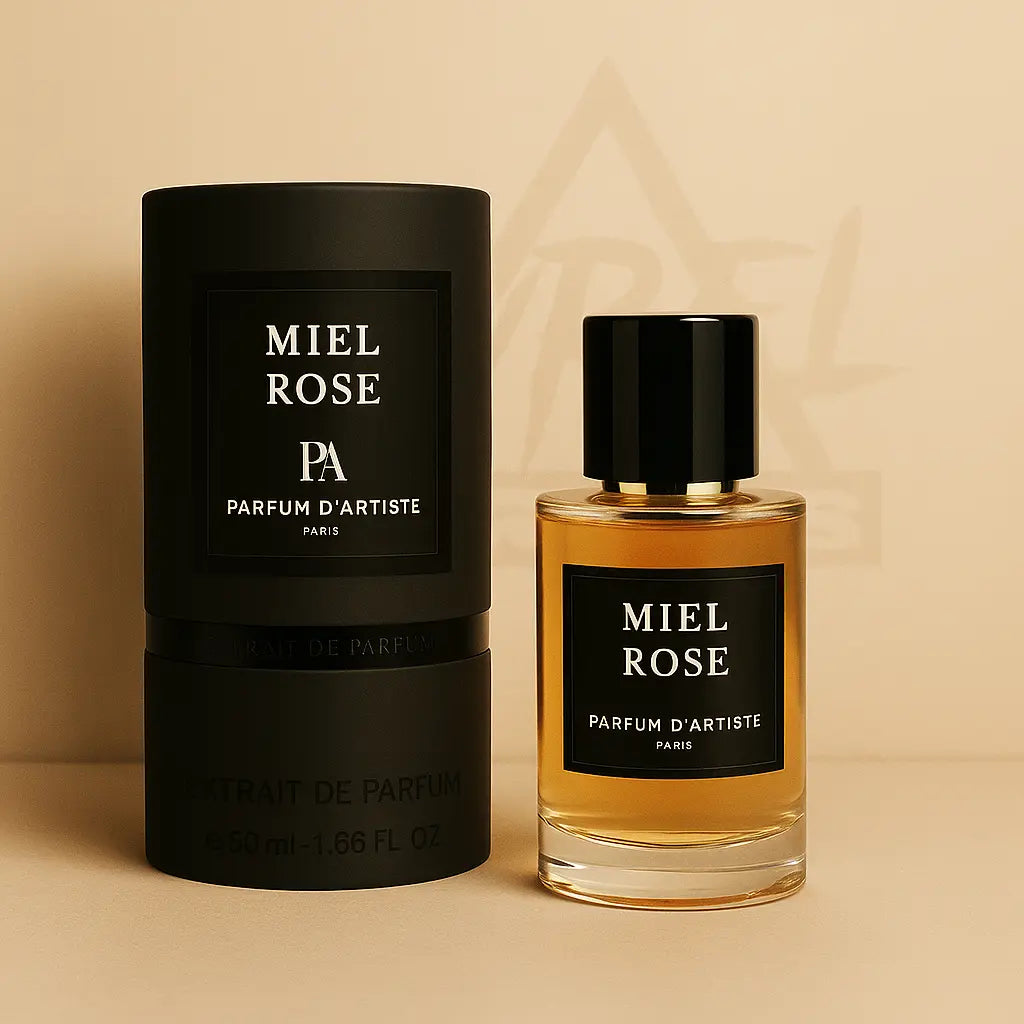 Détail du flacon Miel Rose – Parfum sucré, vanillé et longue tenue