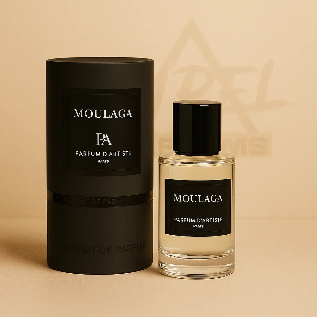 Détail du flacon Moulaga – Parfum intense, moderne et longue tenue