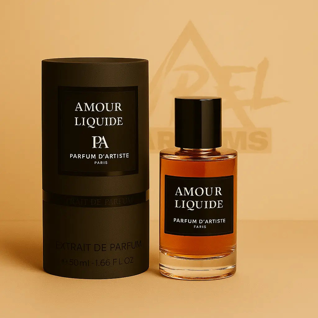 Vue de face du flacon Amour Liquide, design minimaliste