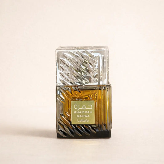 Flacon Khamrah Qahwa Lattafa eau de parfum café gourmand 100ml