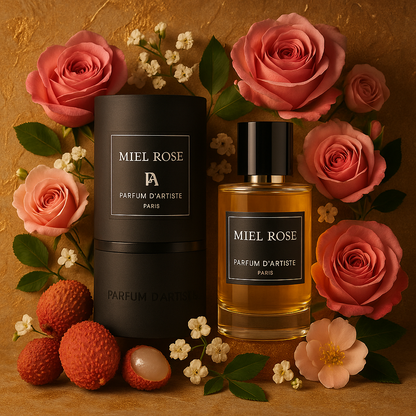 Parfum Miel Rose – Fragrance miellée et florale aux notes de rose et jasmin