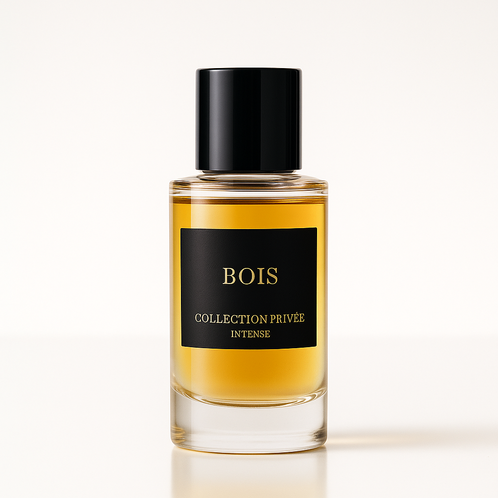 Détail du flacon Bois – Parfum chaud, sensuel et longue tenue