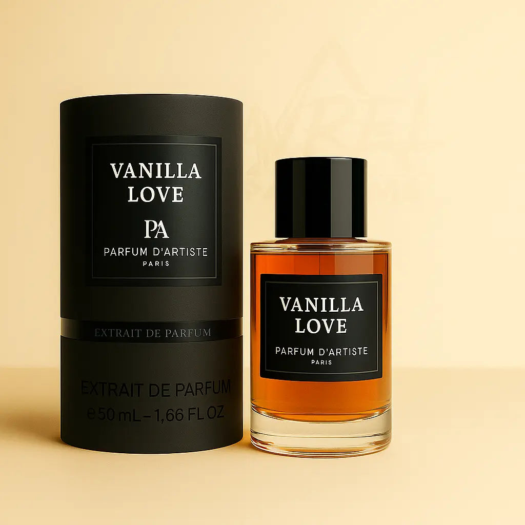Détail du flacon Vanilla Love – Parfum sensuel, musqué et longue tenue