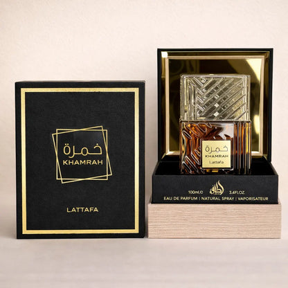 Flacon Khamrah Lattafa eau de parfum oriental gourmand 100ml