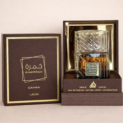 Khamrah Qahwa Lattafa coffret parfum Dubai café