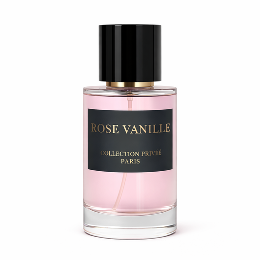 Parfum rose vanille flacon de 50 ml fragrance pour homme et pour femme longue tenue
