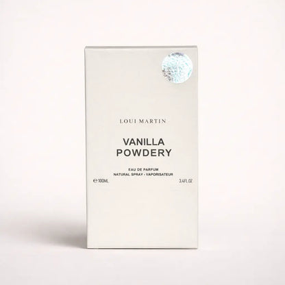 Eau de parfum Vanilla Powdery Loui Martin flacon et packaging
